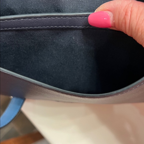 Coach Navy Horse & Carriage Saddle Crossbody Bag - Picture 6 of 7